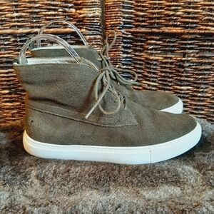 Kenneth Cole Womens Shoes Kingwood Suede Leather Sneakers Chukka Olive Green 5.5